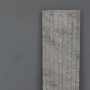 Old fireplace in white marble veined Louis XVI