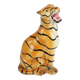 Vintage Siberian Tiger Sculpture Glazed Italian Ceramics 1980s
