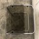 Sofa end in smoky glass and chrome metal, 70s