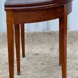 Mahogany veneer half-moon table