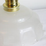 Suspension in white glass, vintage