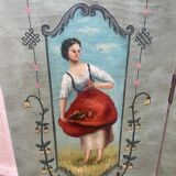Painted wooden screen