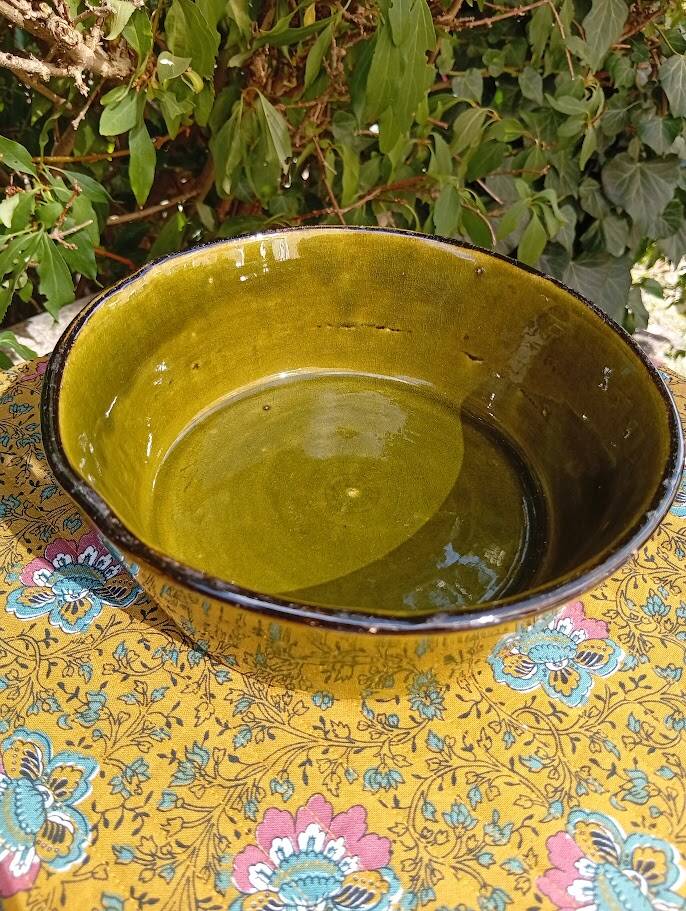 Saladier en céramique vert
