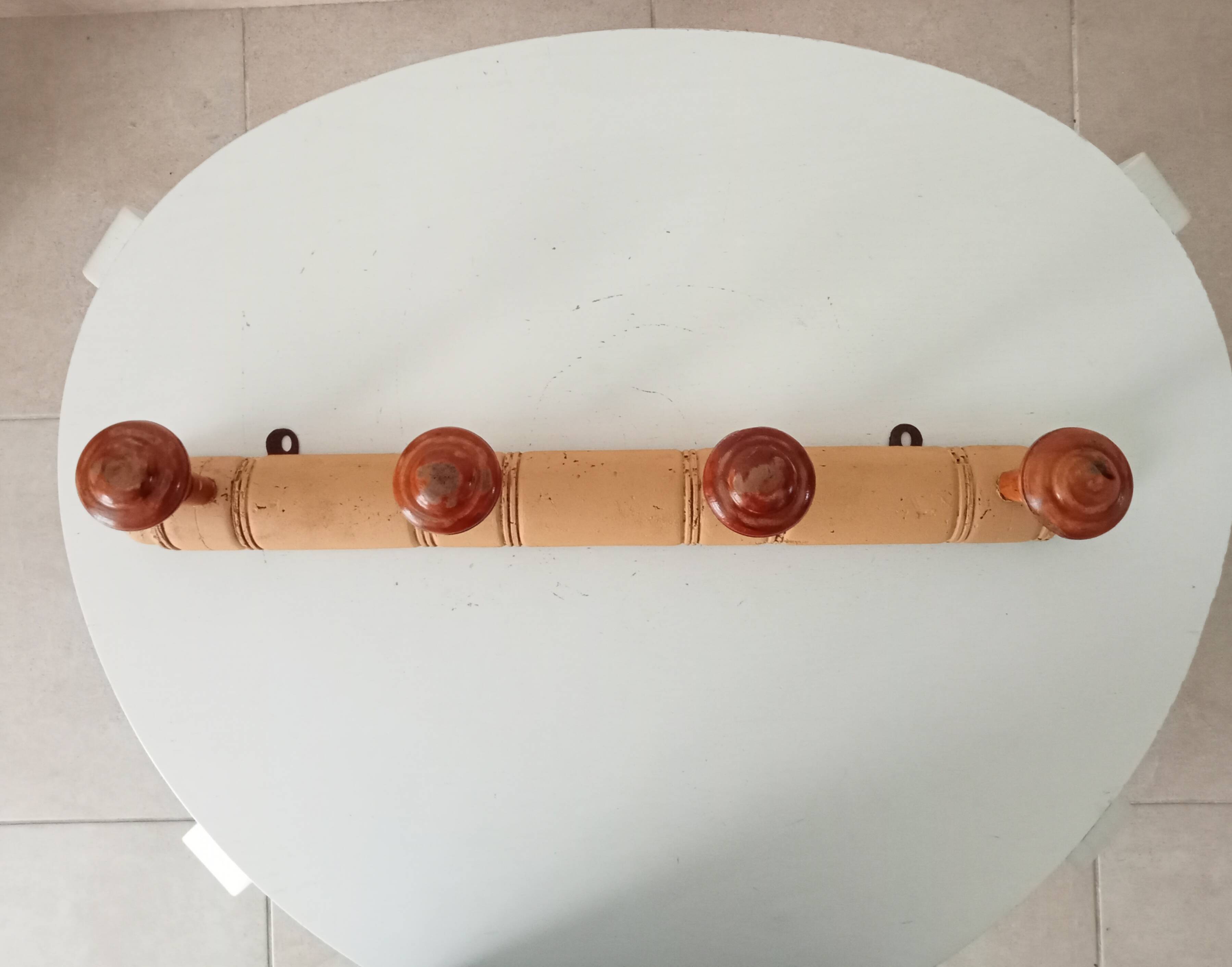 Antique wall coat rack from the 40s/50s