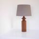 Large mid-century modern Danish teak table lamp