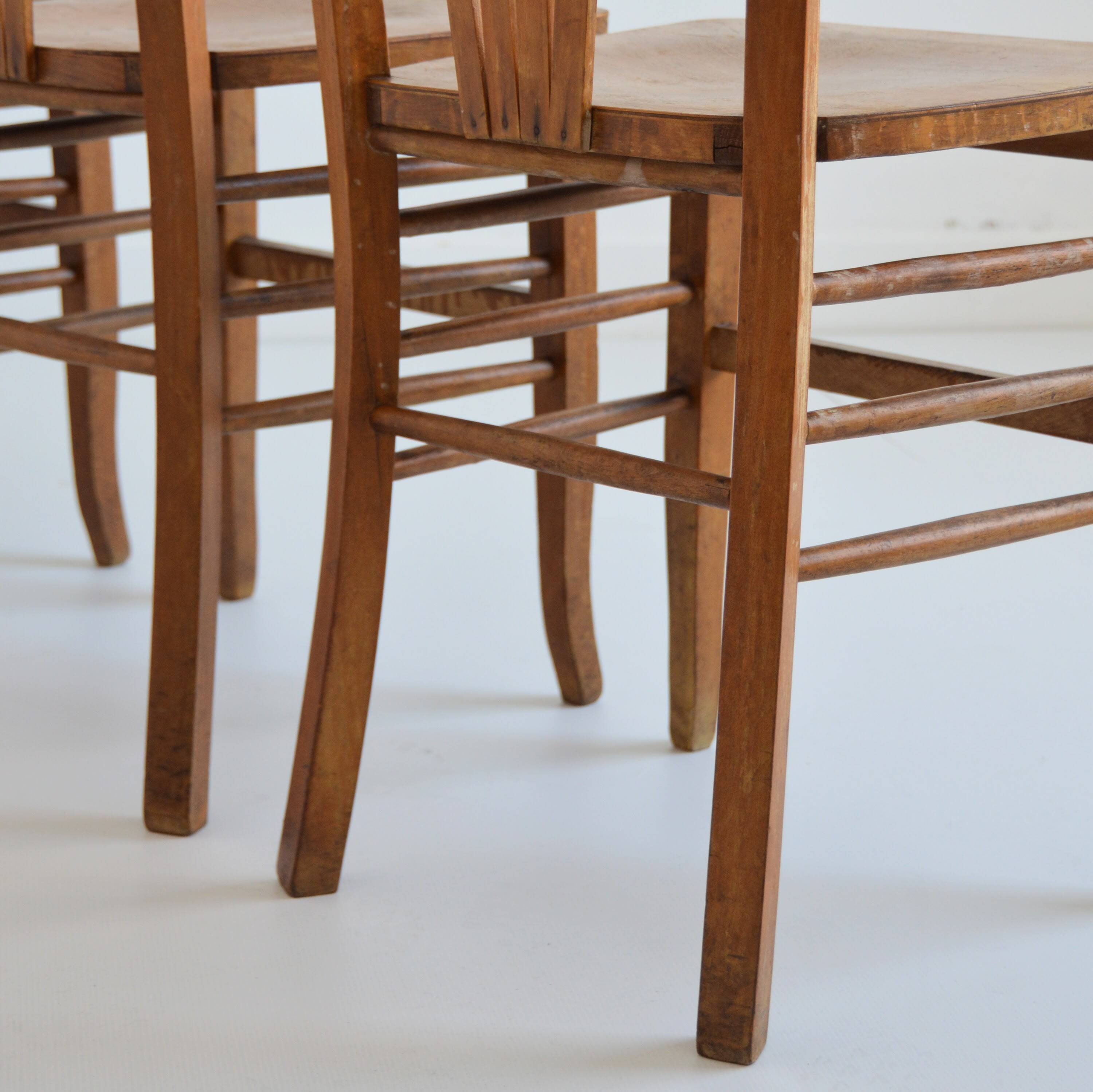 4 bistro chairs, 1950