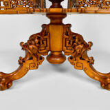 Japanese rotating library pedestal table by Gabriel Viardot, 1880