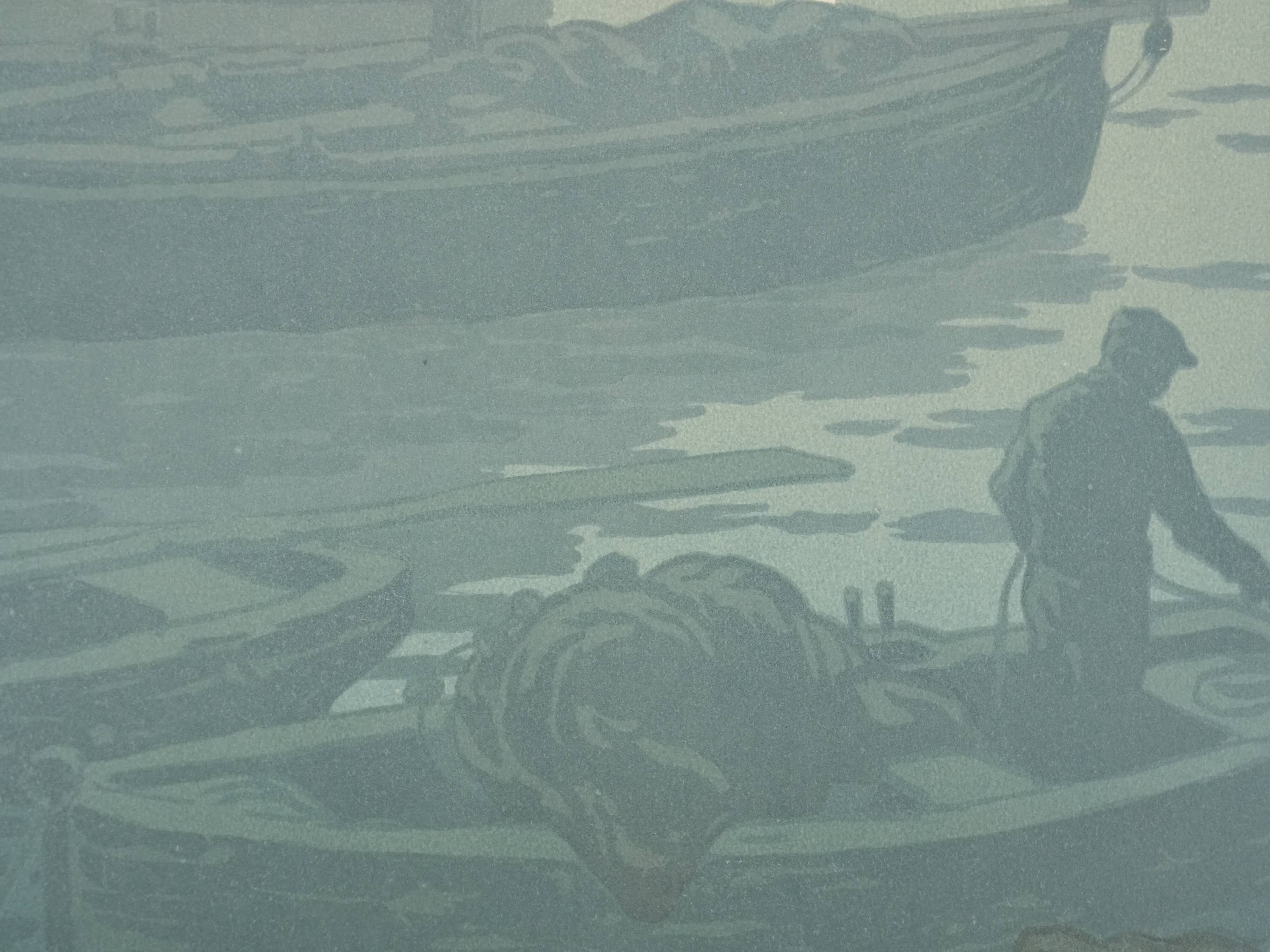 Henri RIVIERE: Brittany, First Quarter, Original signed lithograph