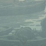 Henri RIVIERE: Brittany, First Quarter, Original signed lithograph