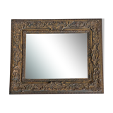 Louis XV style mirror in wood and gilded stucco