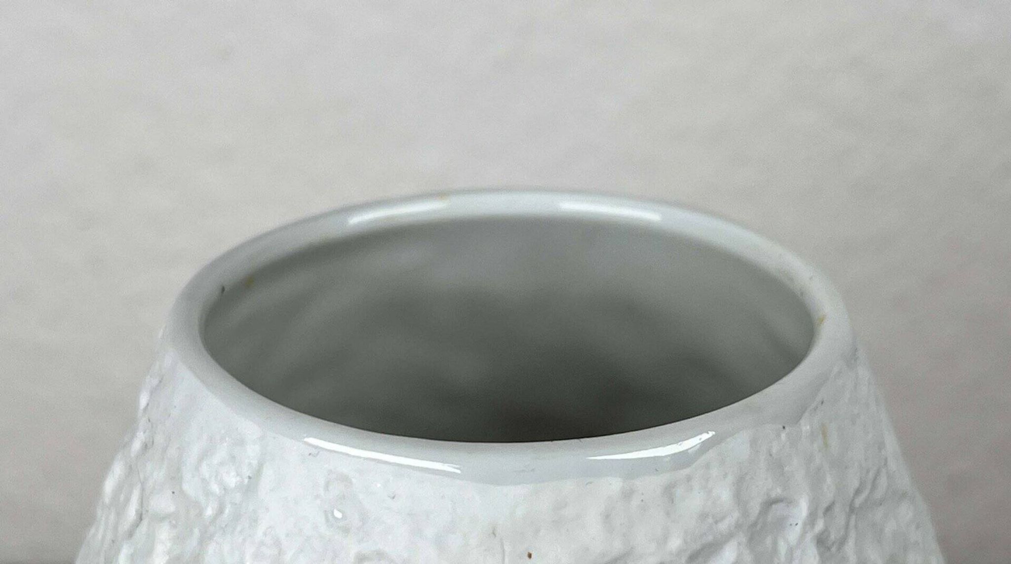 Vintage white porcelain vase German Model 605/2 by KPM Royal Porcelain, 1970s.