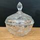 Vintage glass candy box drawing flowers