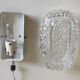Ceiling light or oval wall light in moulded glass - mid 20th century.