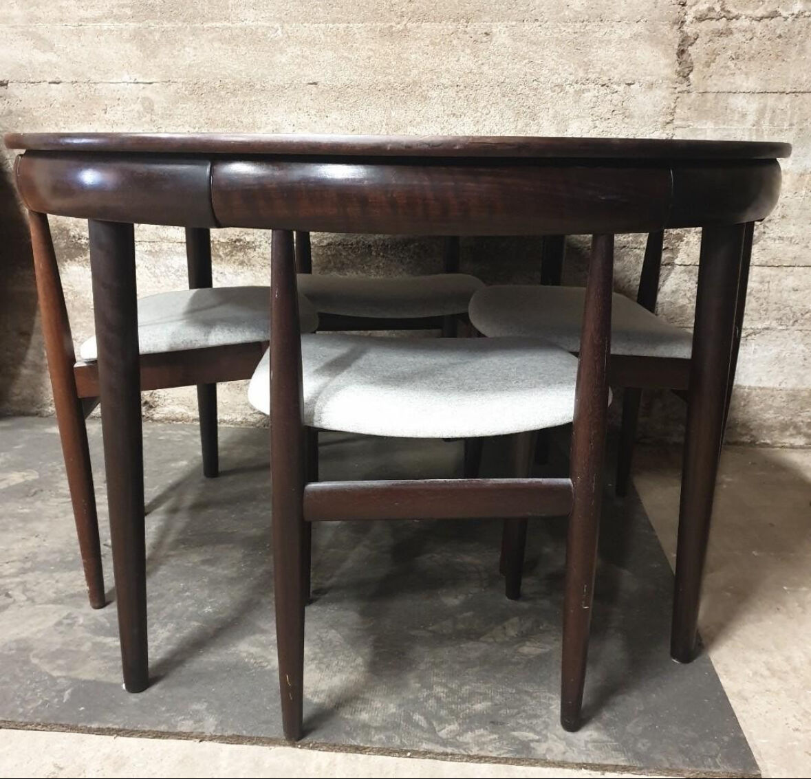 Roundette dining set by Hans Olsen, Denmark 1960s