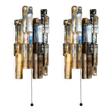 Kalmar Glass Sconces Wall Lights, Set of 2, 1960s