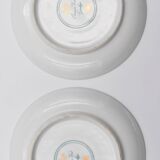 2 cups Christofle Oceana Green Ginkgo porcelain