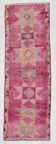 Pink Orange Turkish Runner Rug 100x302Cm