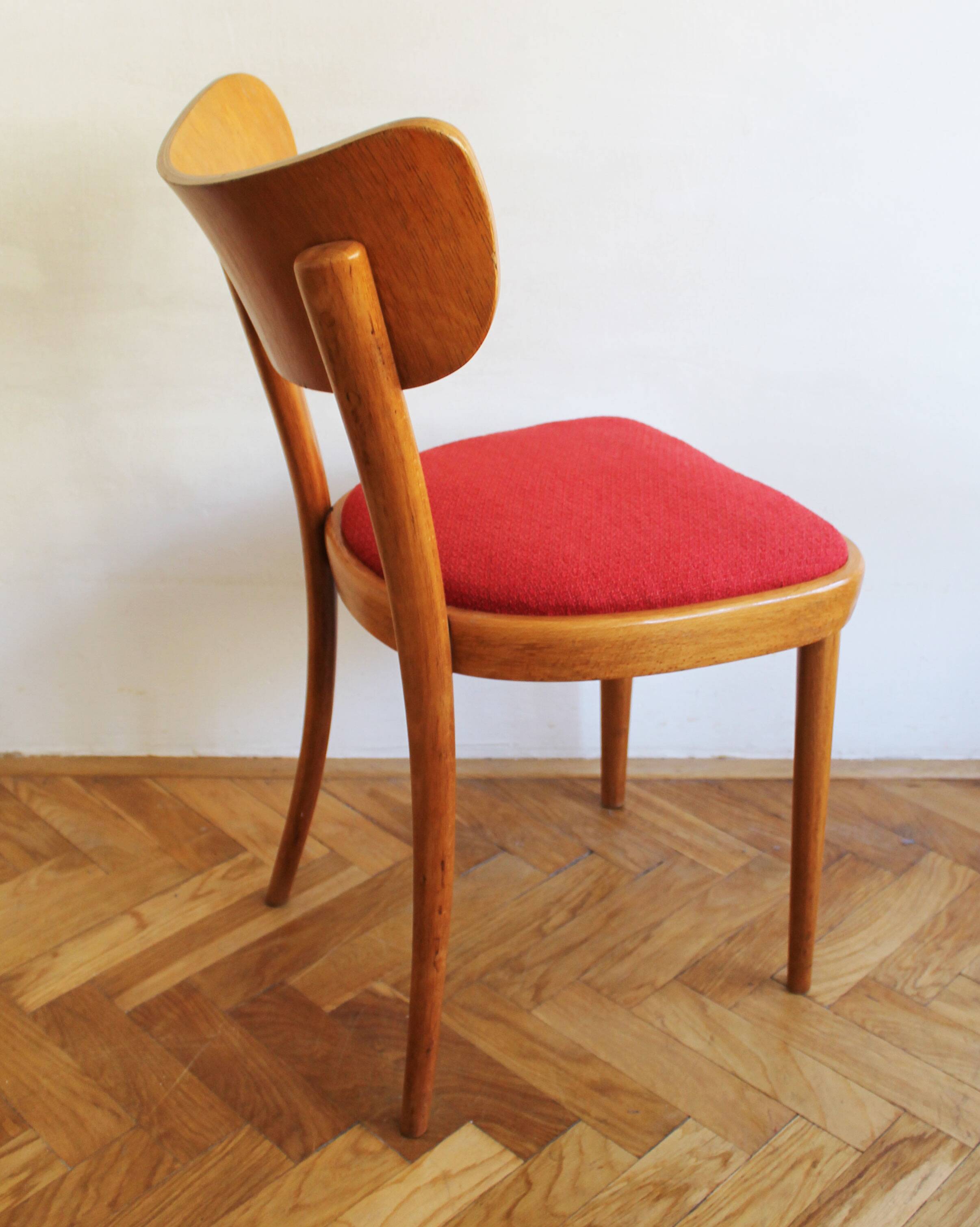 Set of Four Thonet Dining Chairs, Late 1940s