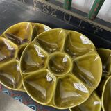 Set of 8 Gien oyster plates