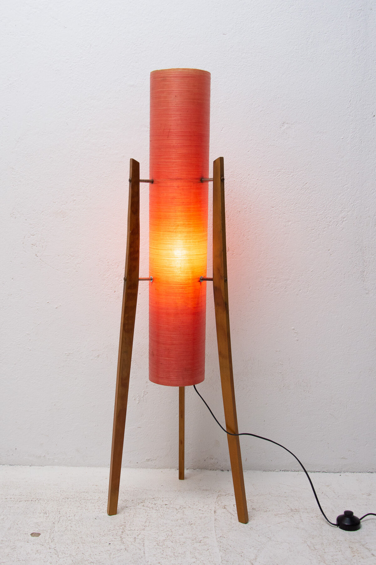 Mid century Rocket floor lamp, Brussels period, 1950´s, Czechoslovakia