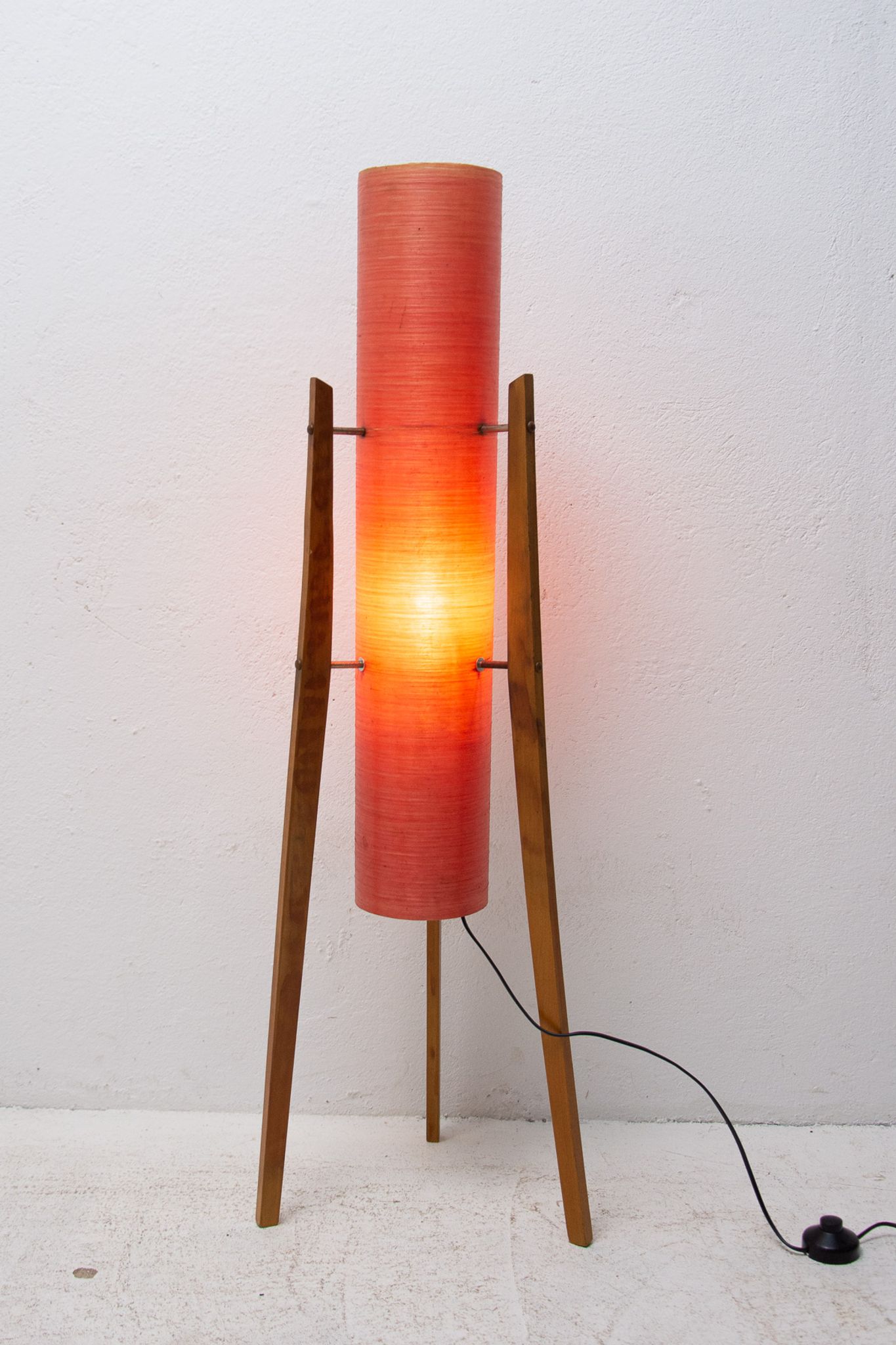 Mid century Rocket floor lamp, Brussels period, 1950´s, Czechoslovakia