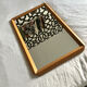Mid-century oak large mirror