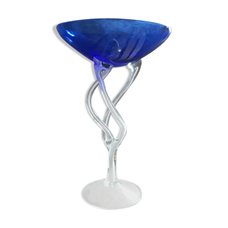 Vase coupelle en verre