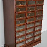 Vintage Dutch Oak / Mahogany Haberdashery Shop Cabinet, 1930s