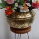 Golden brass cache-pot