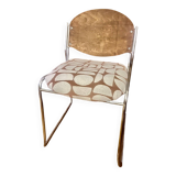 David Rowland chrome sleigh chair