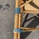 Old vintage woven and rattan wicker armchair 1930