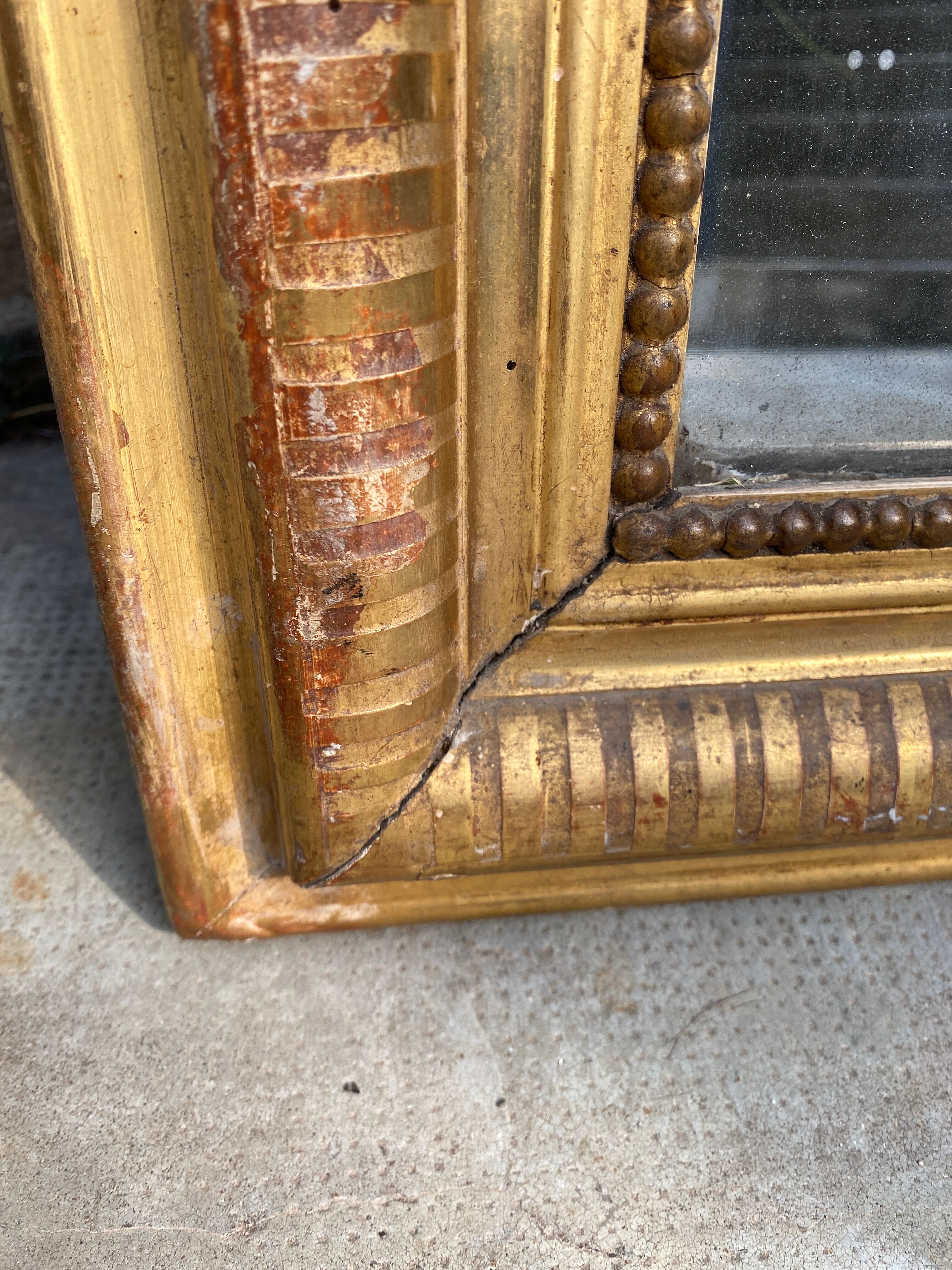 Miroir Louis Philippe doré 120x88