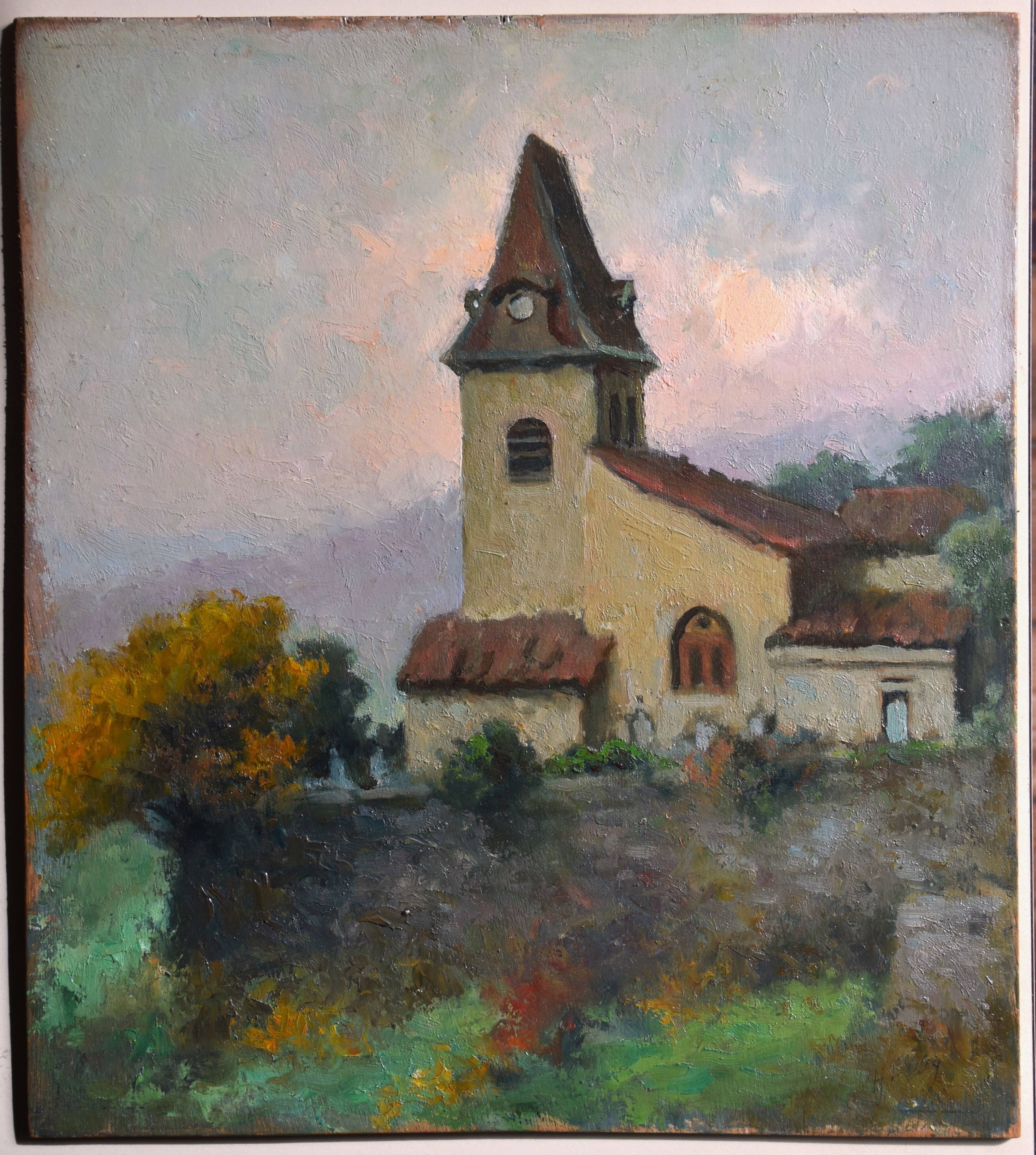 Hippolyte Léty, The Old Church of Beauvoir-de-Marc, Isère (circa 1935)