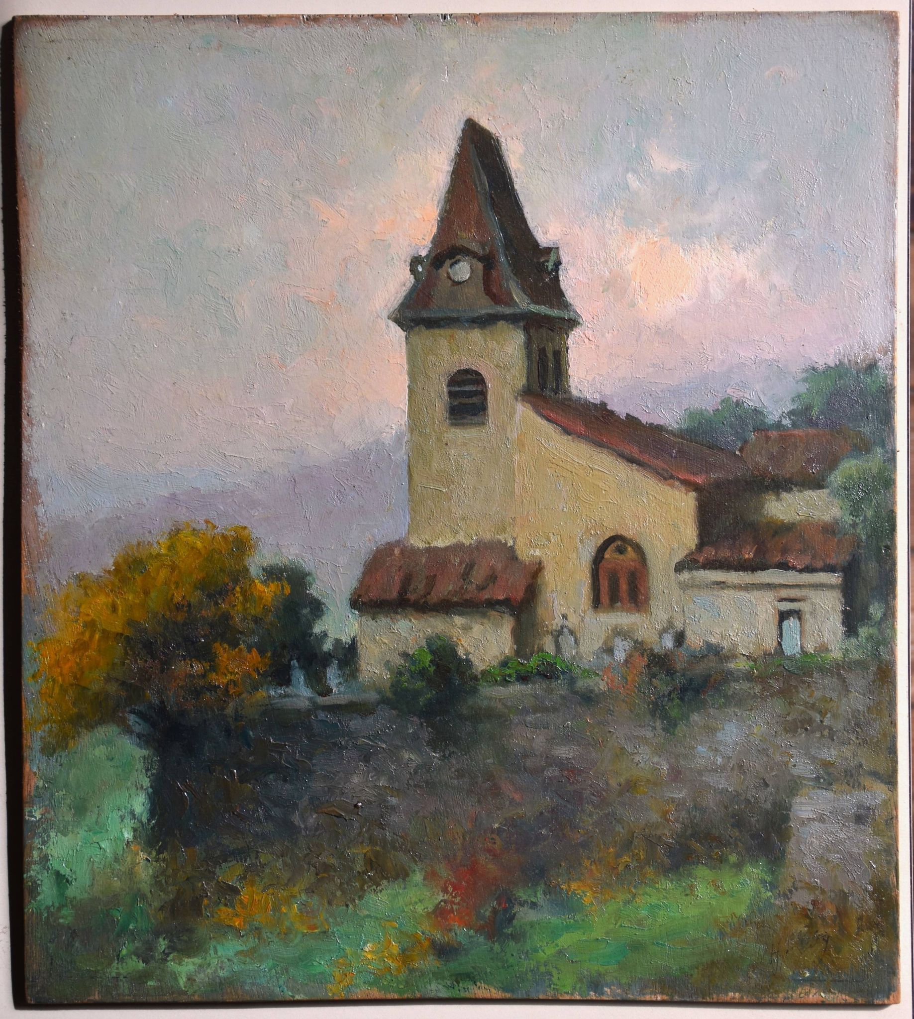 Hippolyte Léty, The Old Church of Beauvoir-de-Marc, Isère (circa 1935)