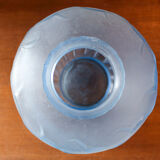 Molded glass vase marine décor 50s