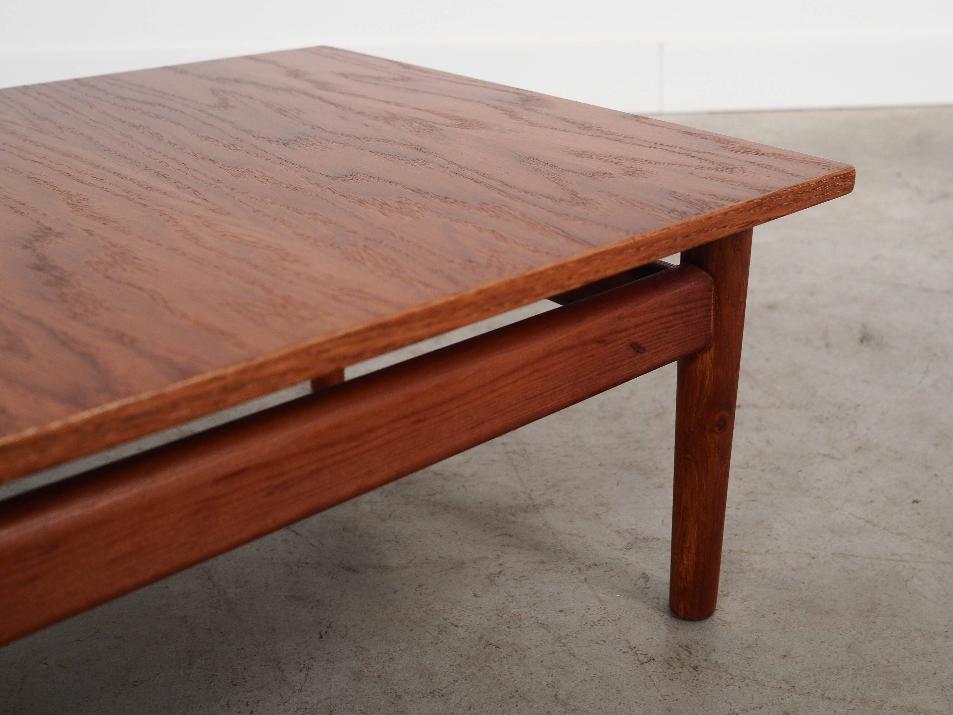 Oak coffee table, Danish design, 1970s, made in Denmark