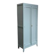 Armoire parisienne vintage bleu vert grisé