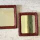 Paire de miroirs rotin osier vintage