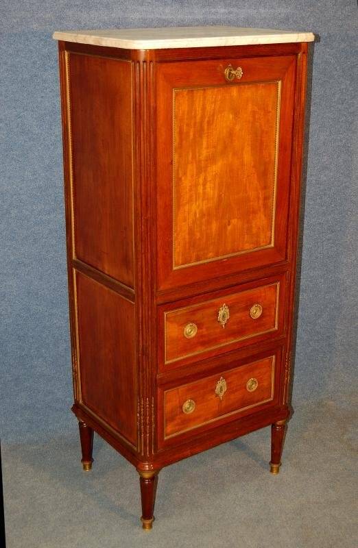 18th century small secretary of lady louis xvi in mahogany
