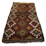 Vintage turkish kilim rug , 103 x 56 cm