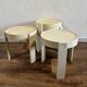 4 flair nesting tables for prisunic space age 70s white plastic