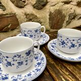 Blue flower coffee cups