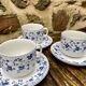 Blue flower coffee cups