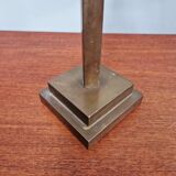 Bronze desk lamp with a green opaline conical shade, 1920.