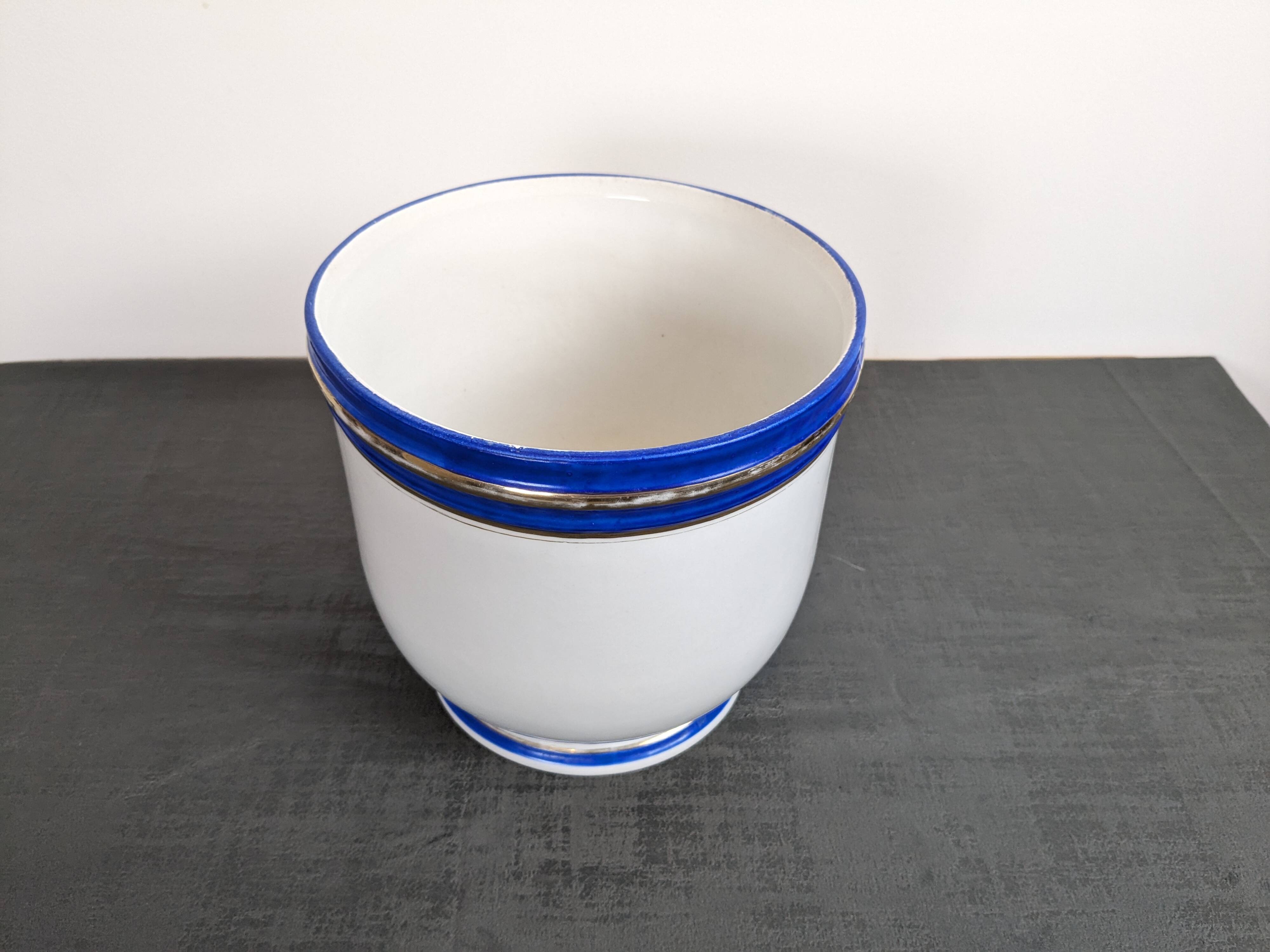 Cache pot vintage en céramique