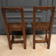 Pair of Lorraine chairs in oak late seventeenth early eighteenth