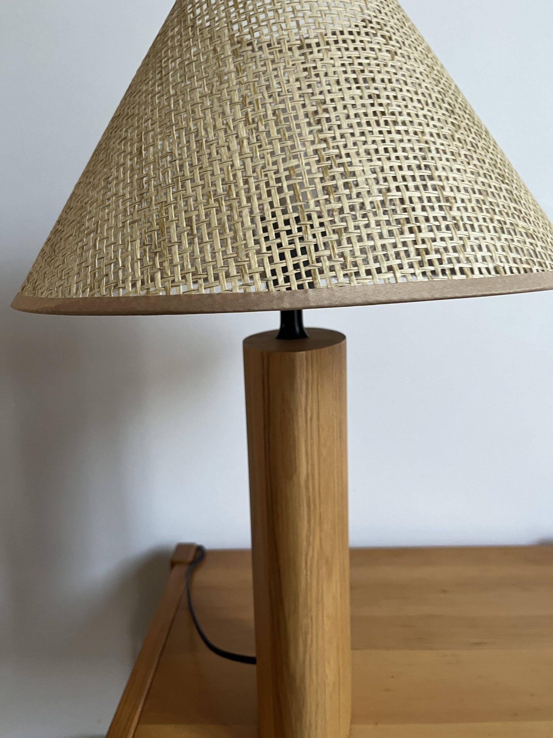 Solid oak floor lamp by Habitat