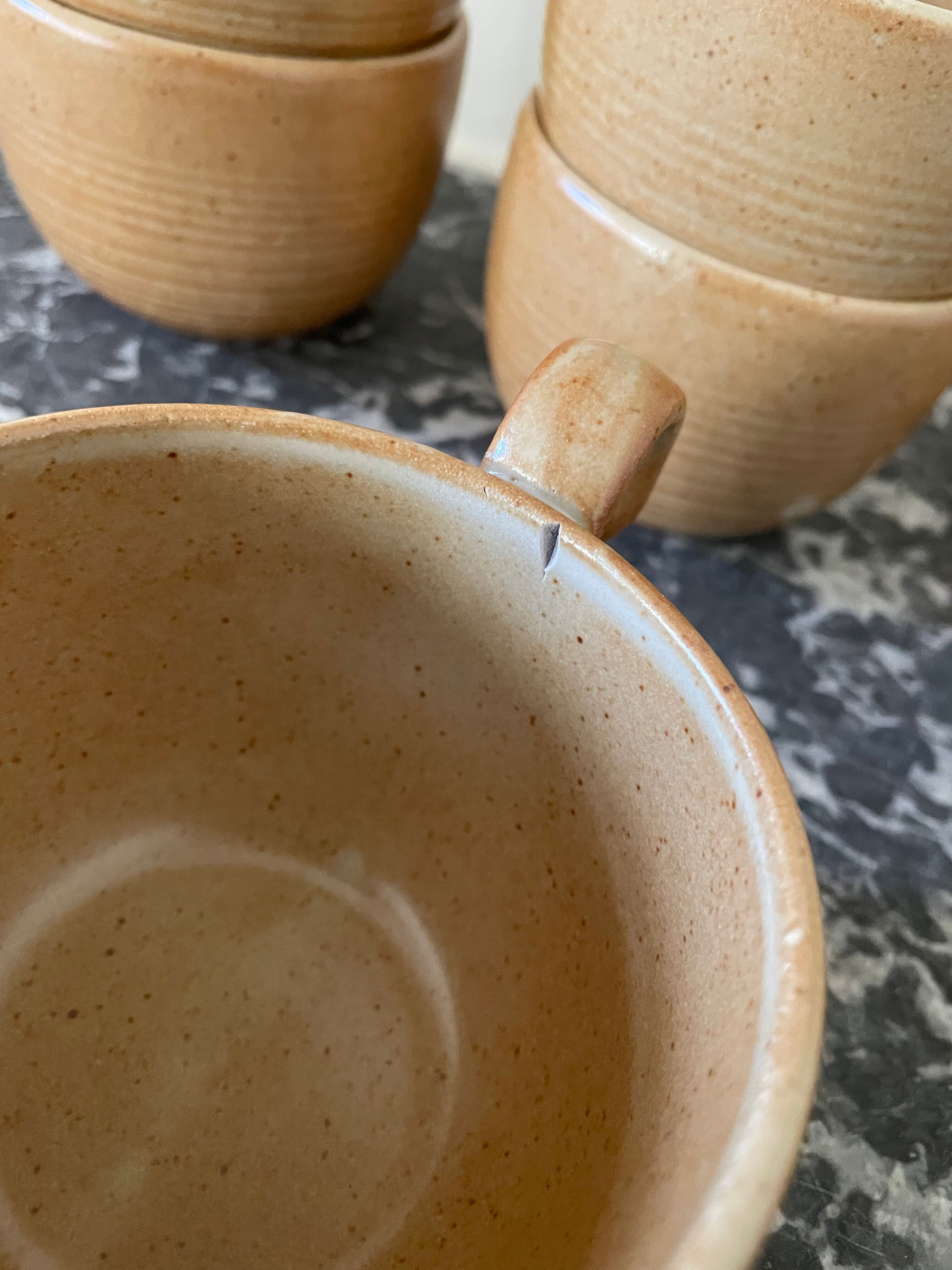 Tasses à thé grès Village France CNP