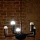 Cubist Chandelier in Brass and Bronze, Czech, 1910s