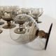 Smoked glass glasses and carafe from the 60s and 70s